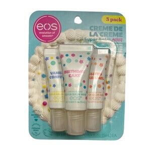 eos Creme De La Creme Super Balm Minis 3 Pack Lip Balm Cake Vanilla Caramel